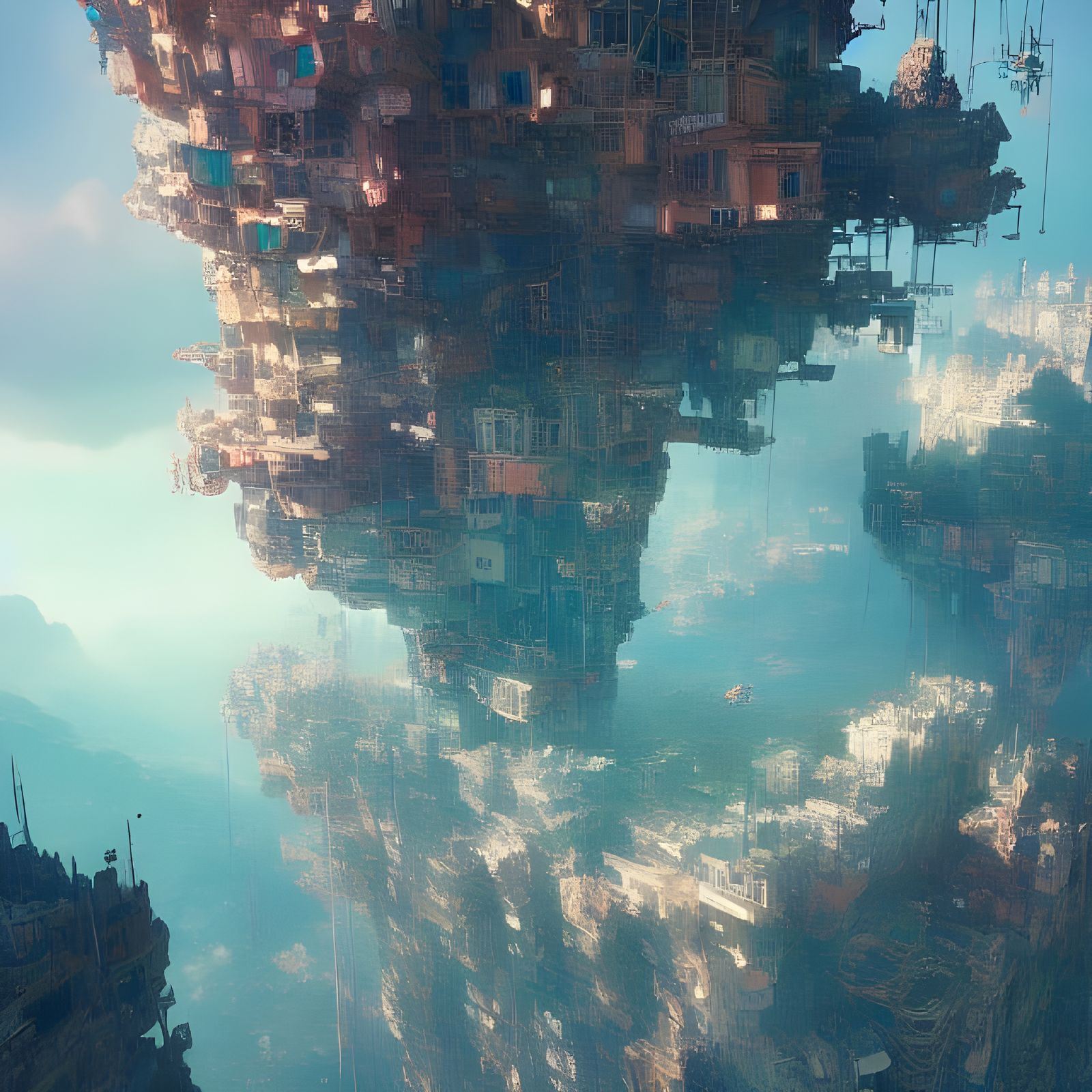 Epic Corrupted Landscape Digital Illustration