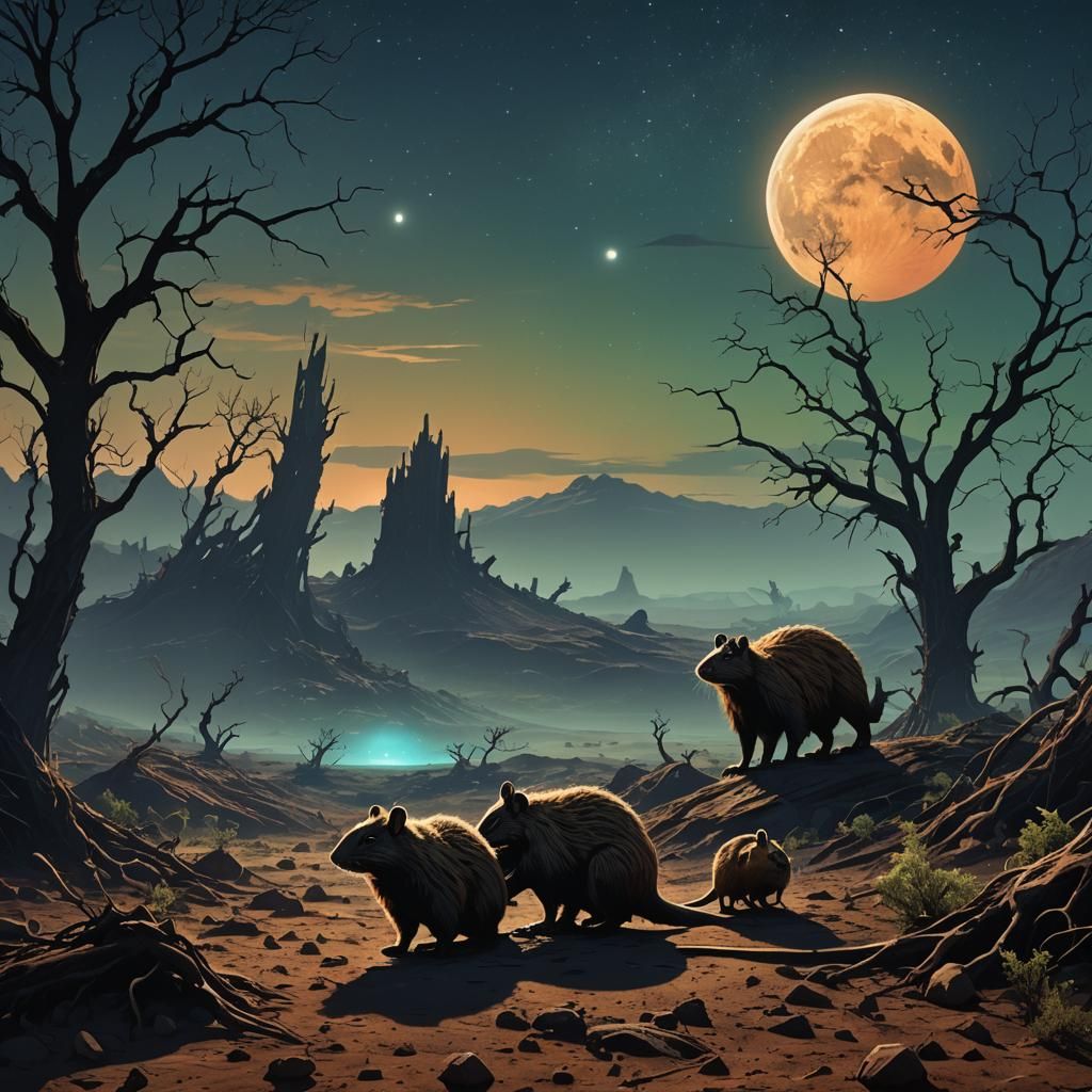 Lunar Rodents: Gigantic Silhouettes on the Moon