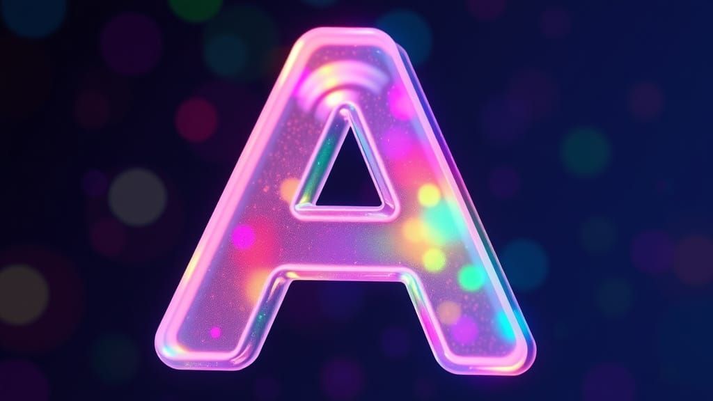 frosted glass letter “A”