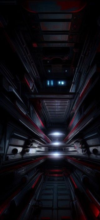 POV inside an Alien Container Ship