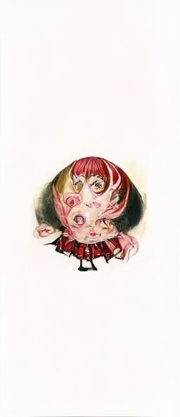 Chibi Horror Girl in Otto Dix Style