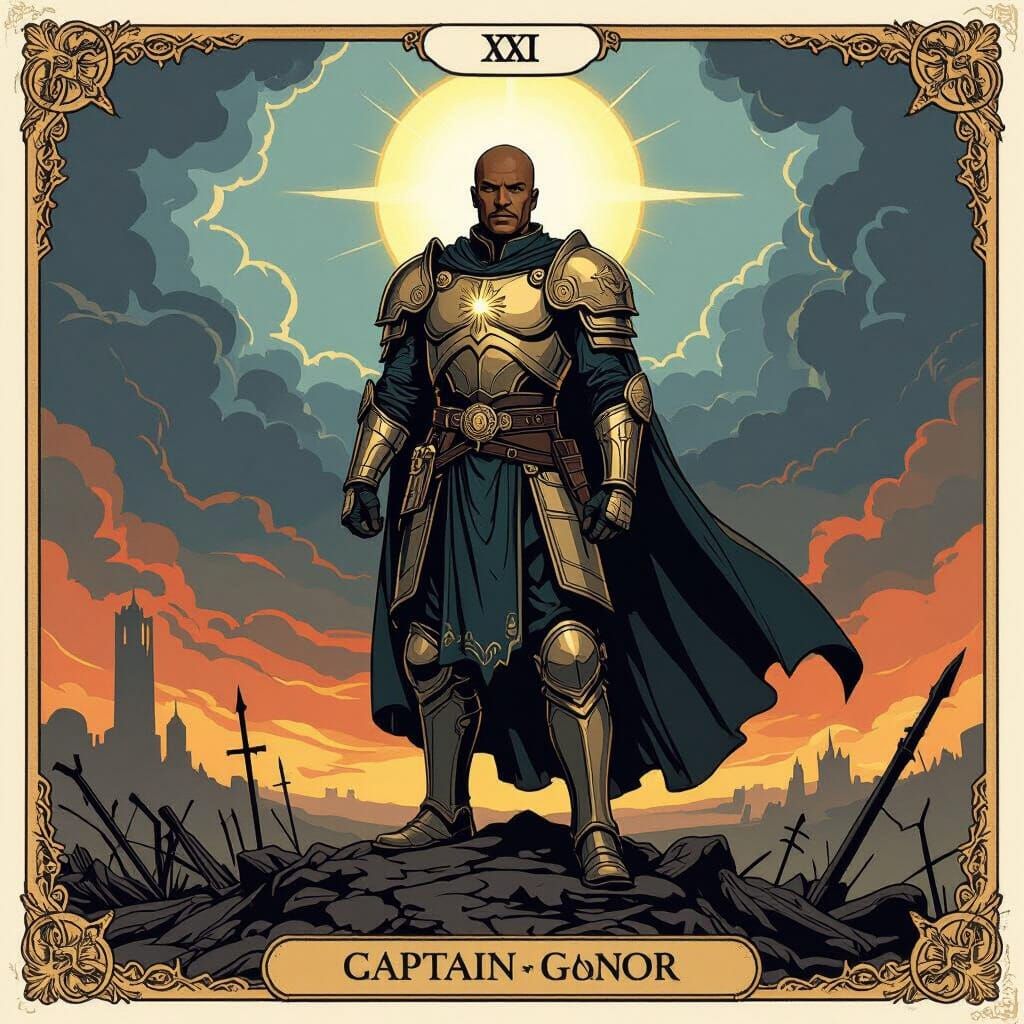 Captain Sisko as Gondor's Captain in Tarot Style