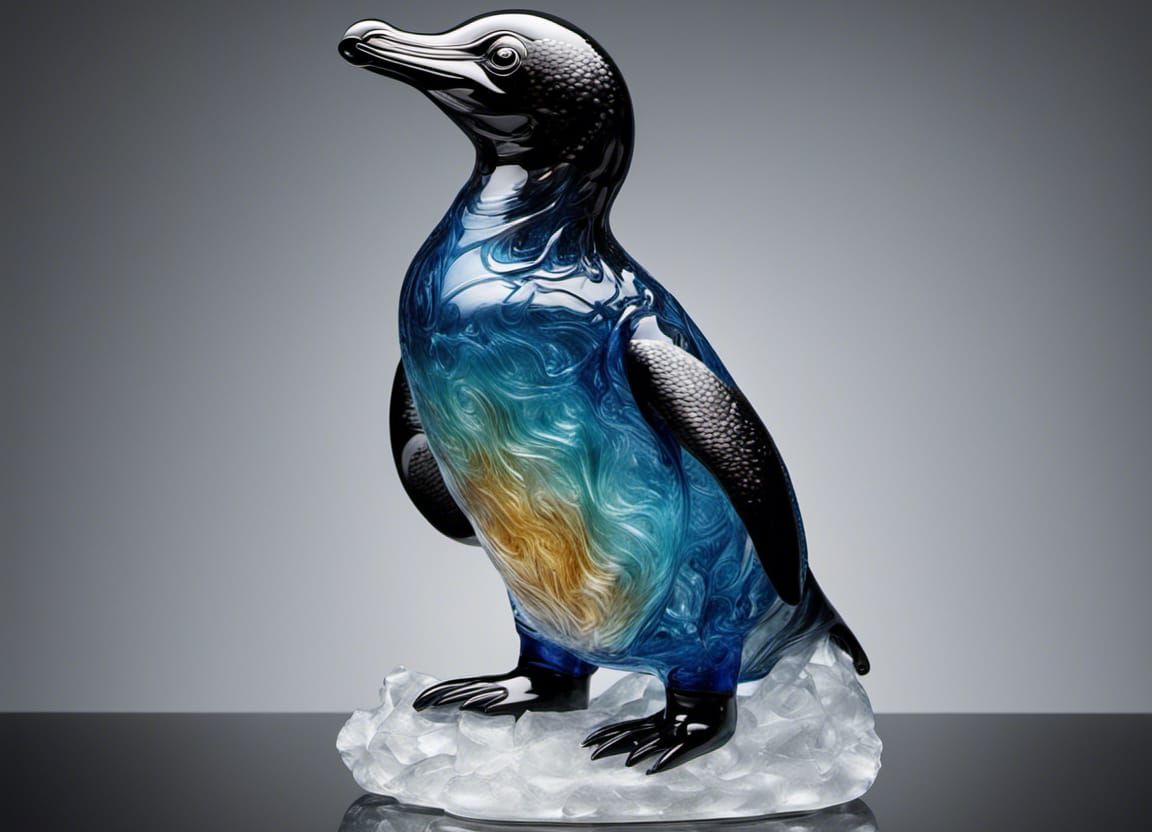 Humboldt penguin on ice