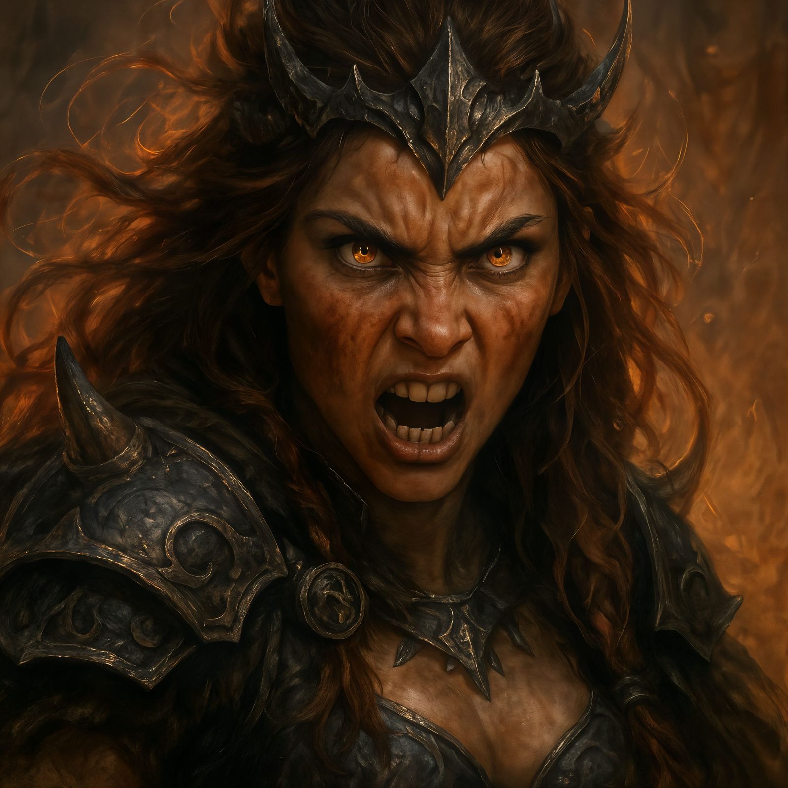 Fierce Fantasy Portrait in Close-Up