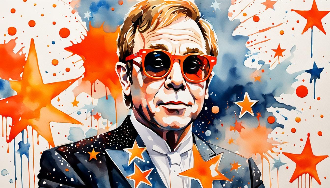 Elton John in Pop Art Style, London Streets