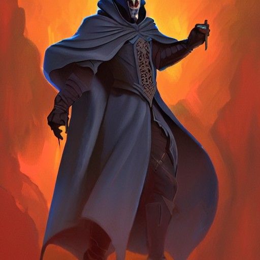 Disney Prince Villain Concept Art: Dark Cloak, Gouache