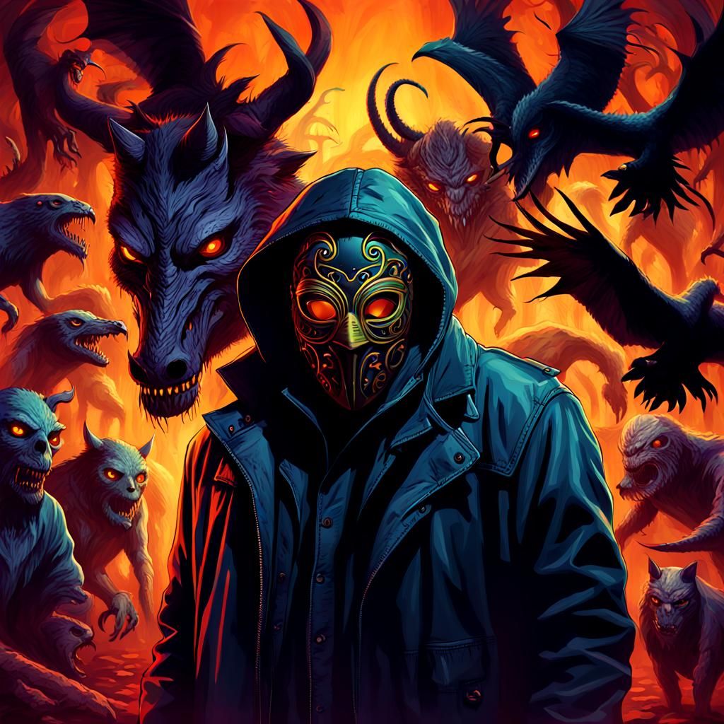 Mysterious Mask Concept Art in Hyperrealistic Style