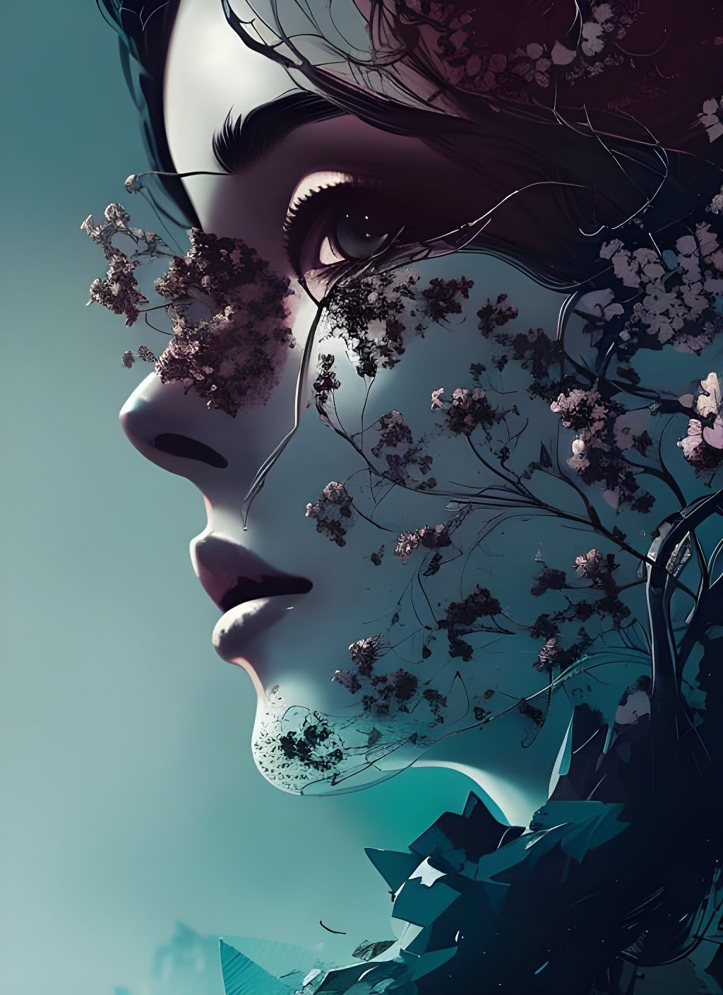 Inspiring Broken Girl in Dystopian Editorial Art