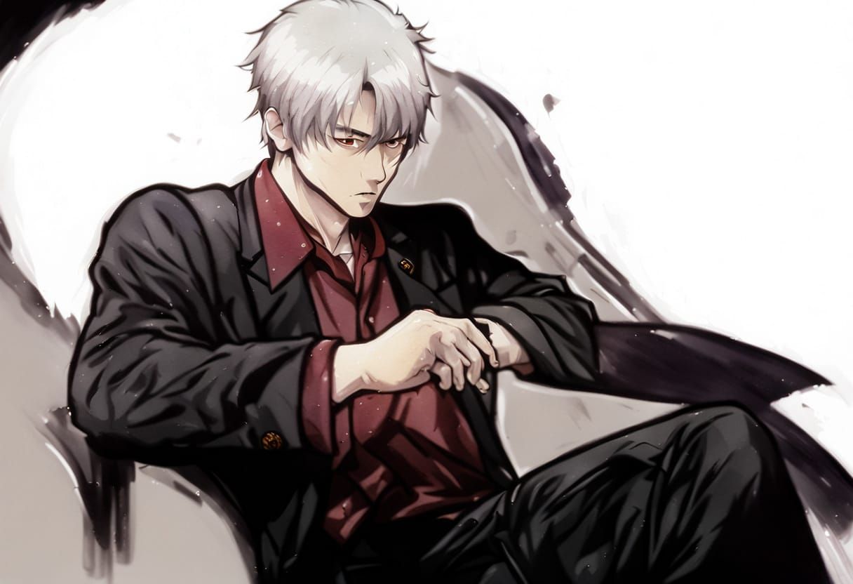 Cinematic Portrait of a Man with Intense Gaze