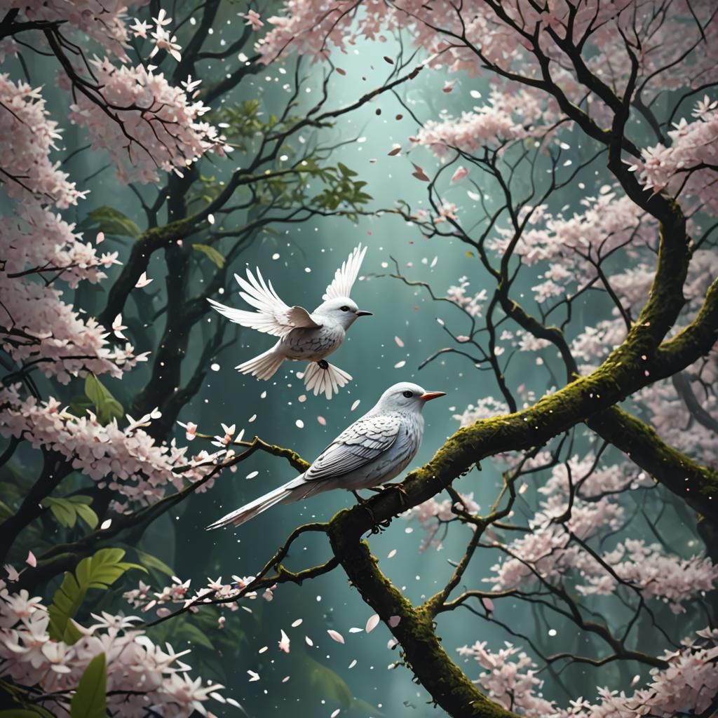 Mystical Jungle Bird Made of Stars