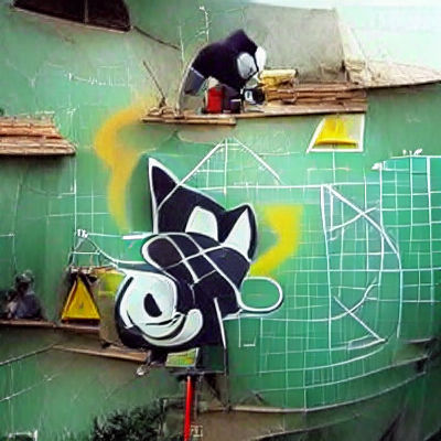 Felix the Cat: Geometric Graffiti Artist