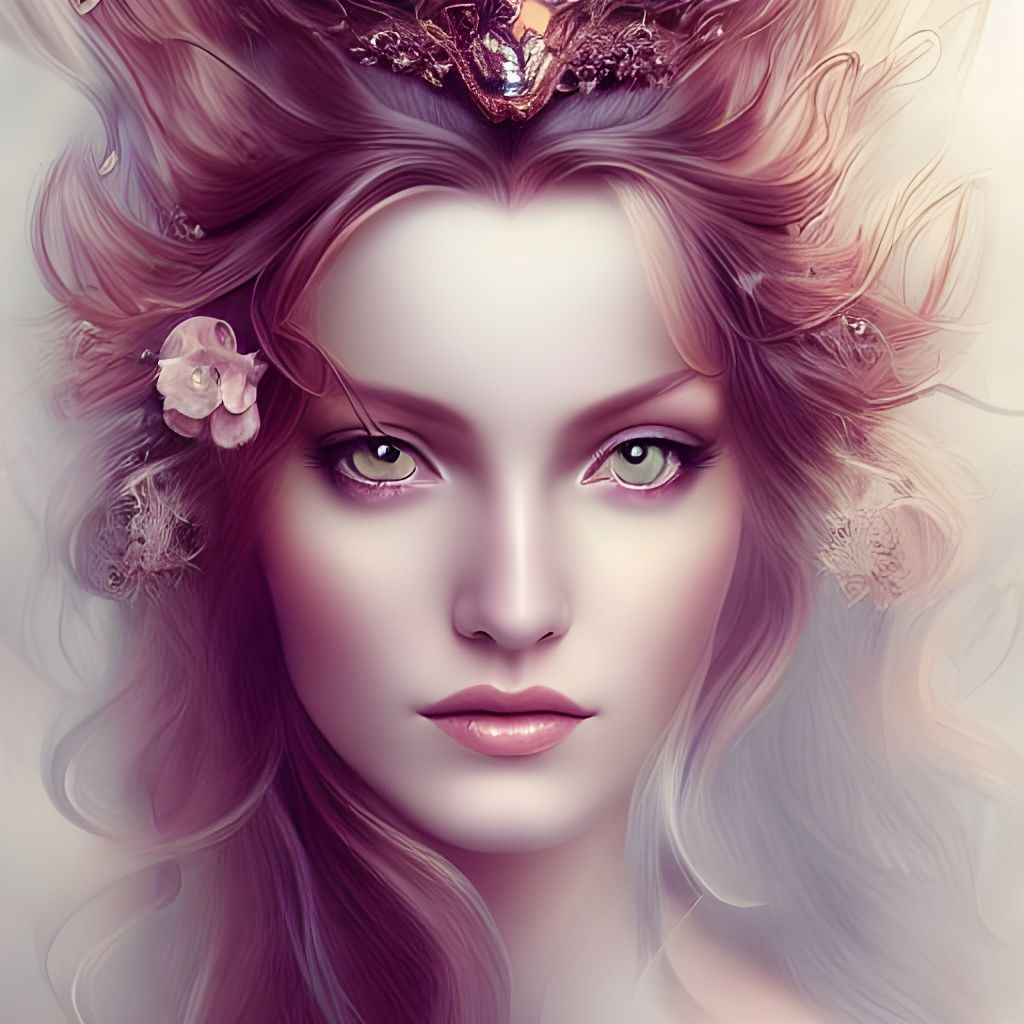 Stunning Princess Portrait in Digital Painting Style