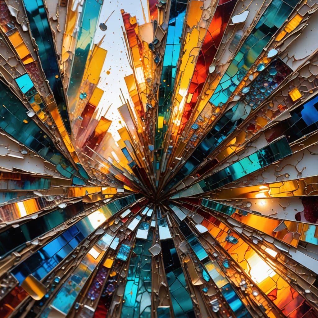 Kaleidoscope Window: Sunlight and Crystal in Mosaic Style