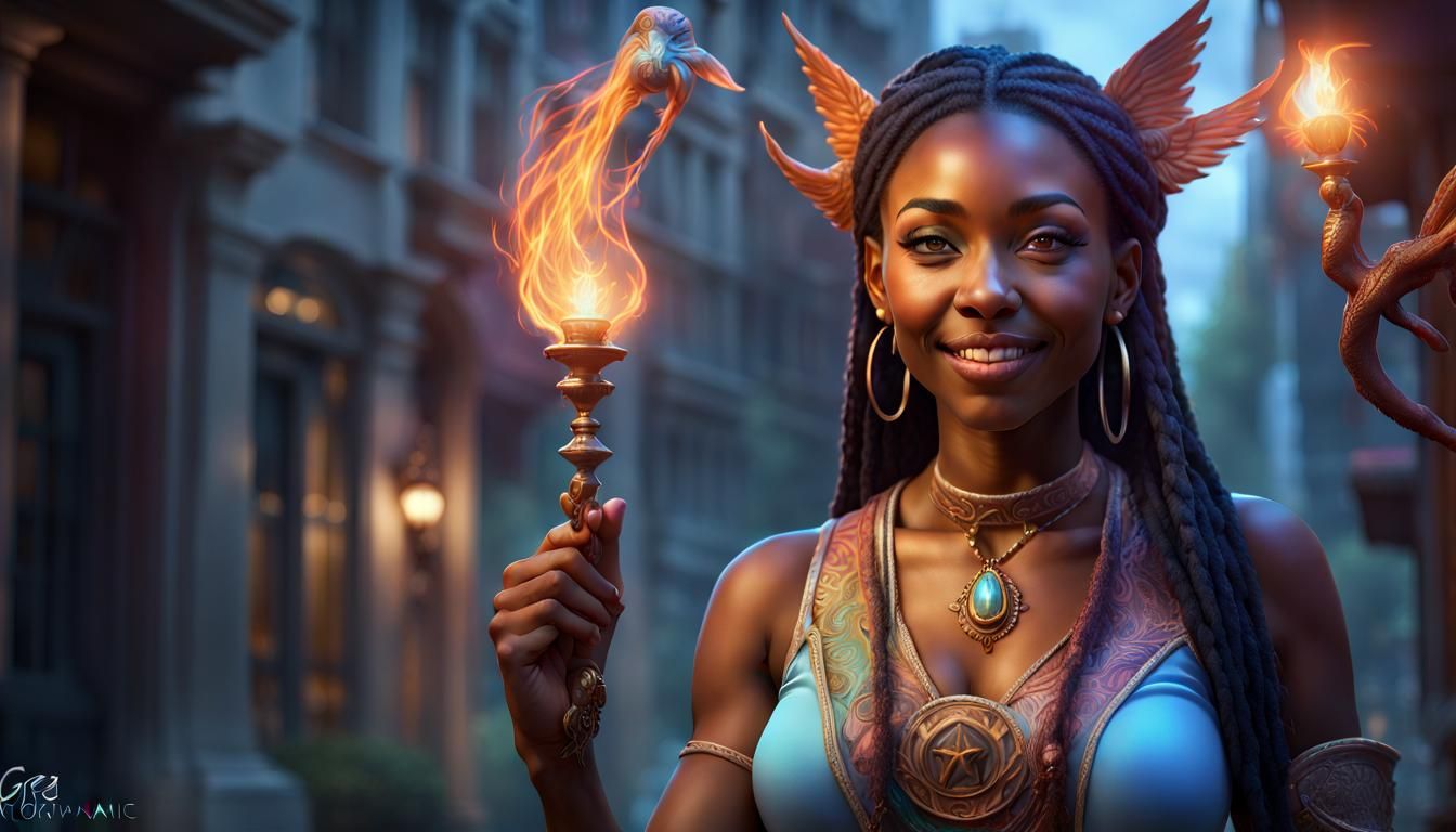 Sorority Shapeshifter: Magic Student Portrait in Hyperrealis...