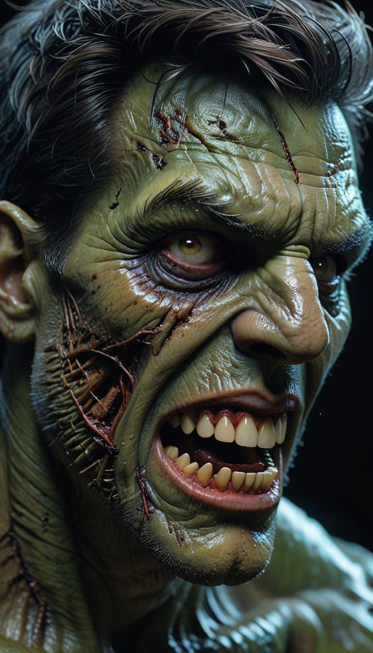 Frankenstein Monster Meets Hollywood Icon in Nightmarish Mas...