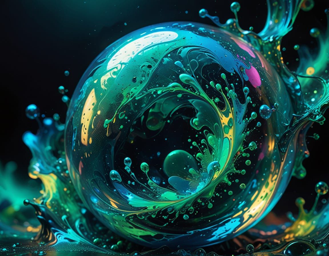 Glowing, Swirling Abstract Expressionist Masterpiece