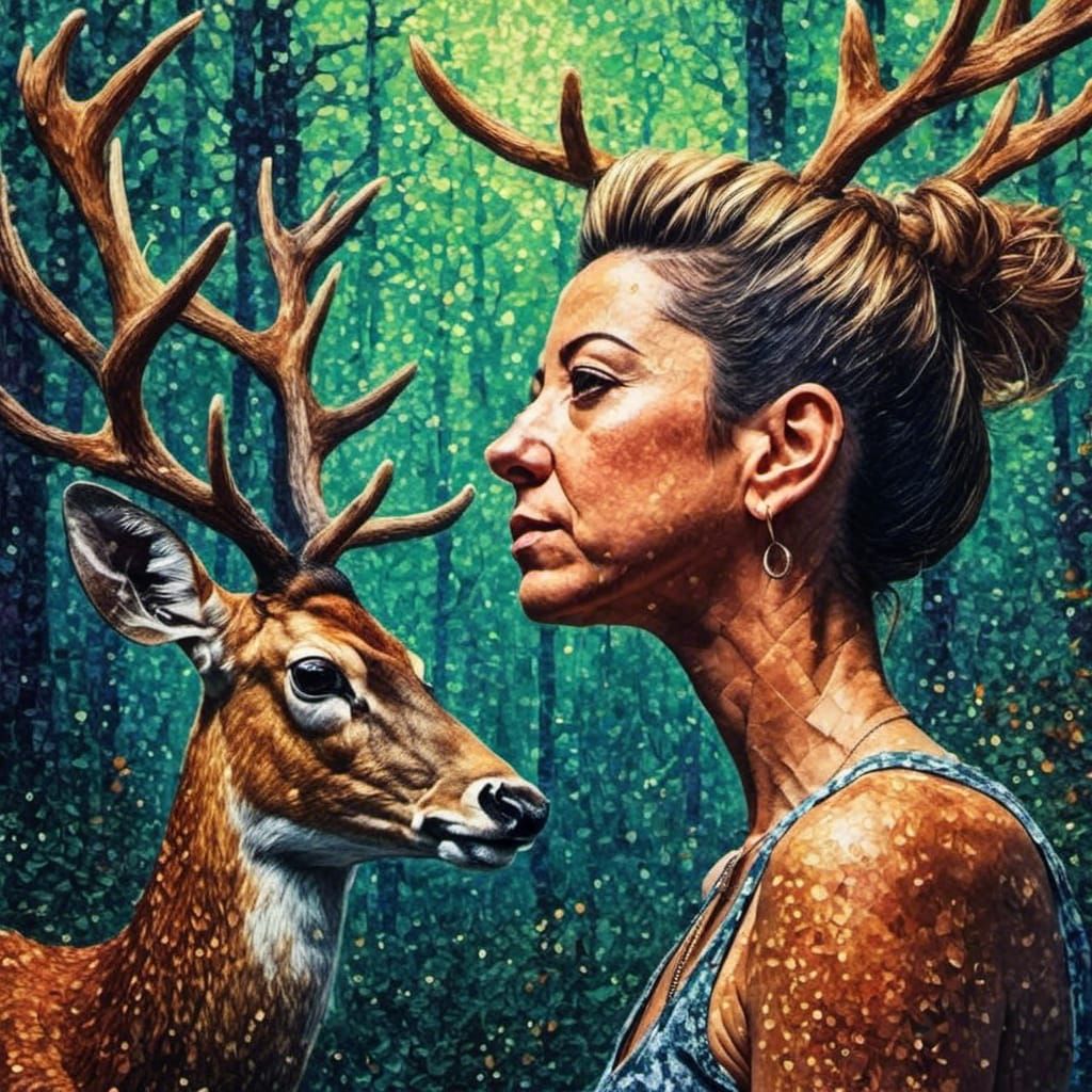 <lora:Pointillism:1.0> Pointillism Stipple portrait of a wom...