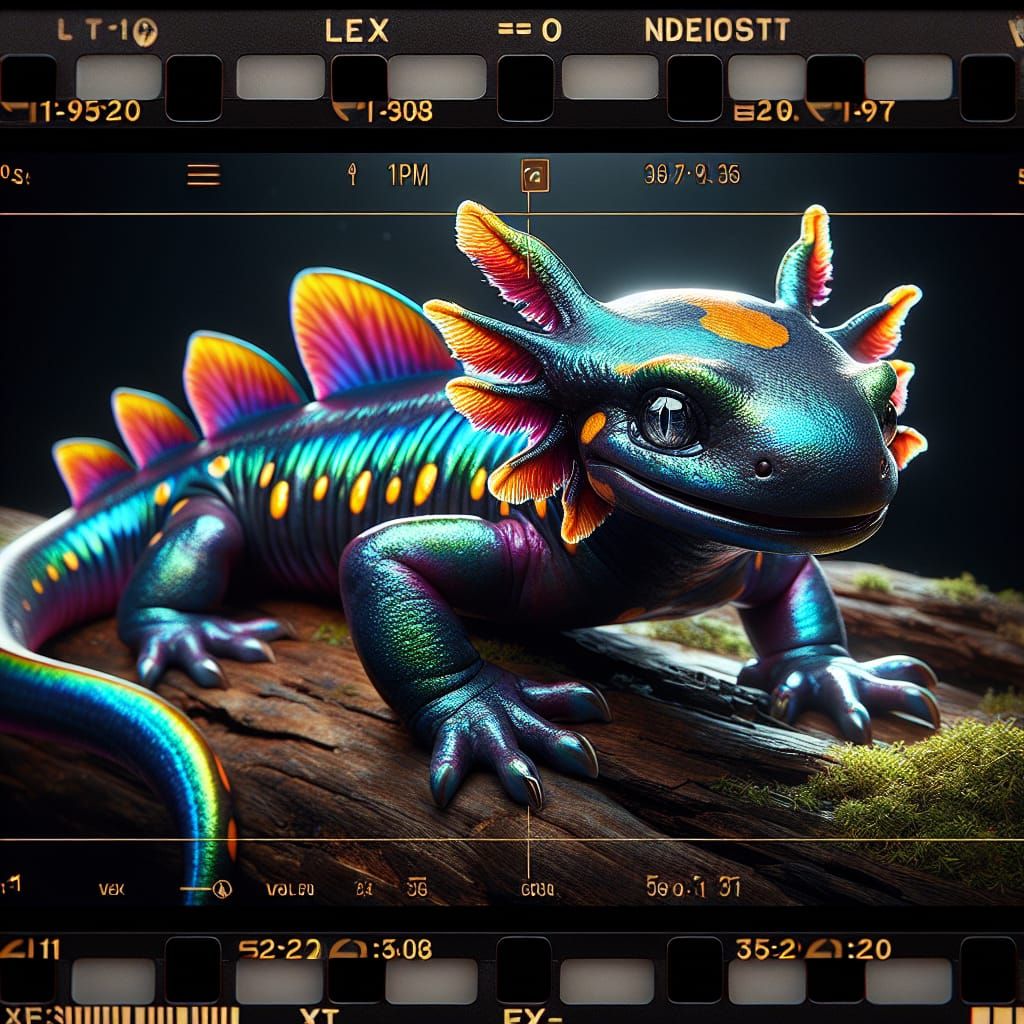 Ethereal Winged Salamander in Cinematic Splendor