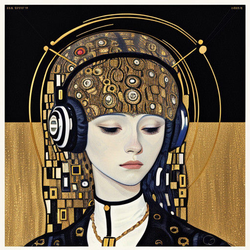 Dreamy Moonlit Serenade in Bold Orange and Black