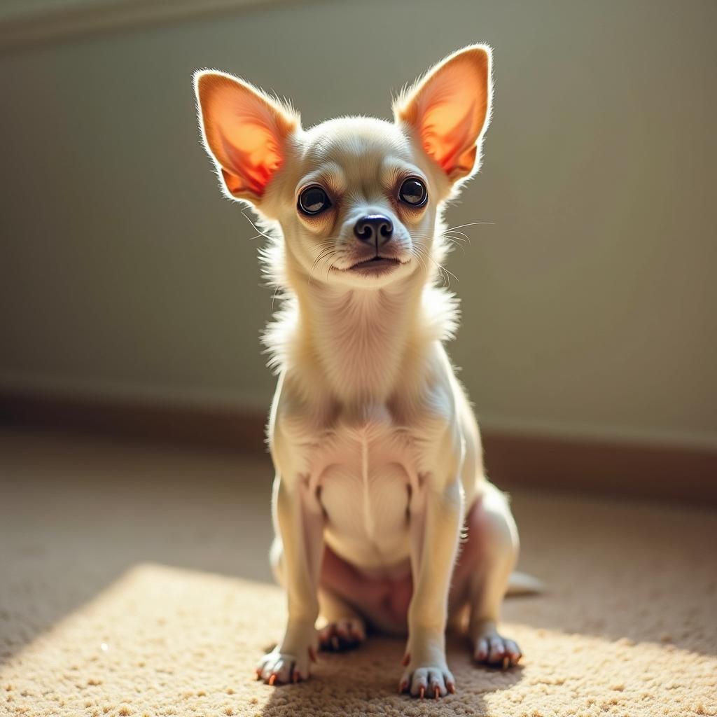 Chihuahua Portrait in Impressionist Style