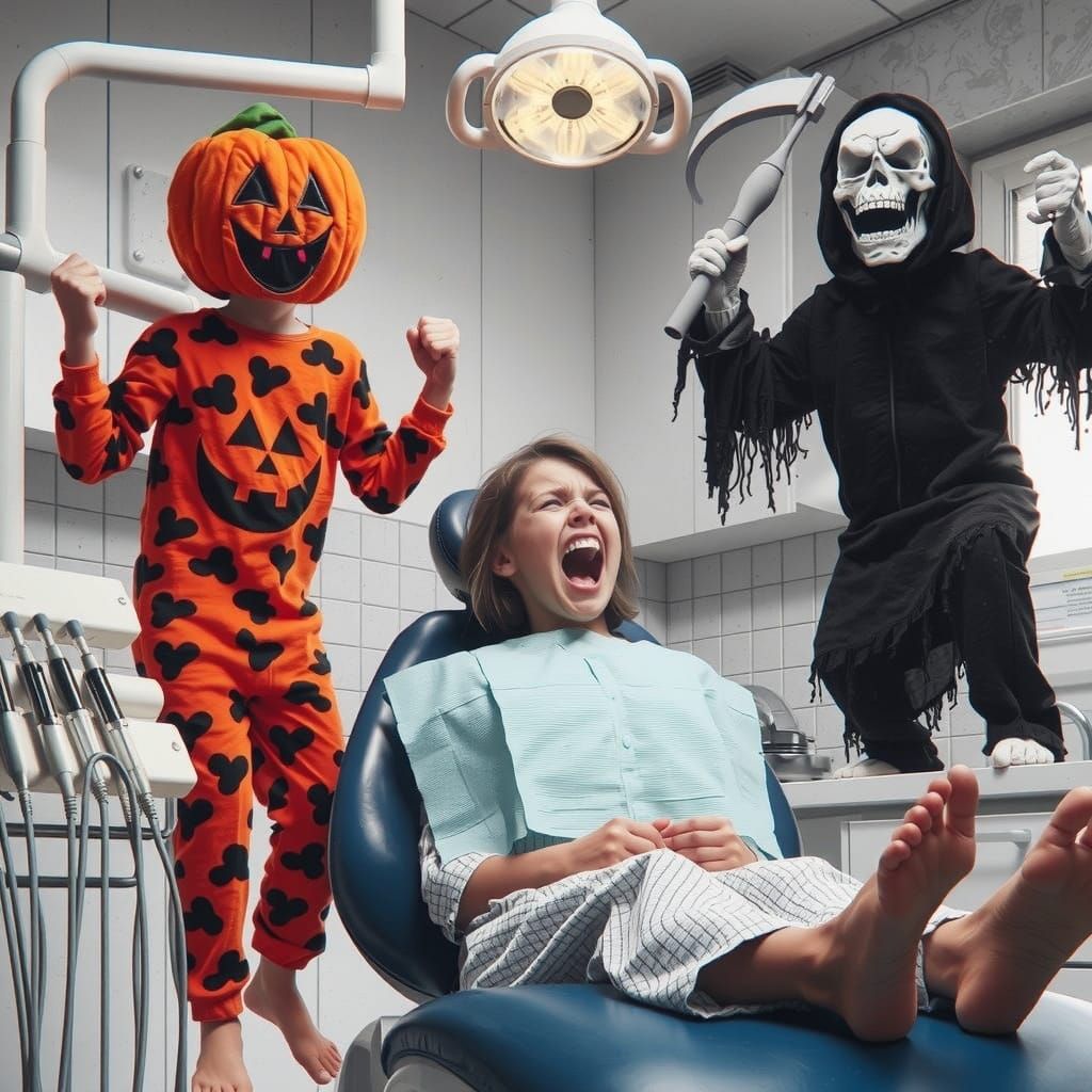 Frightened Girl in Dimly Lit Room, Dramatic Art