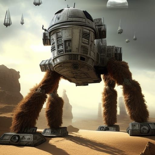 Borg Invasion of Wookiee Planet: Digital Matte Painting