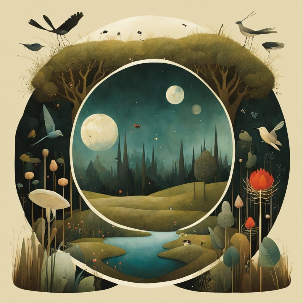 Whimsical Woodland Paradise in Muted Watercolors