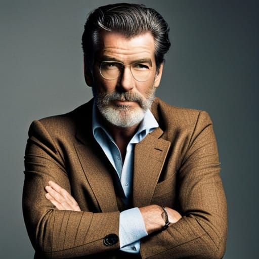 Pierce Brosnan as a Dignified Aging Professor