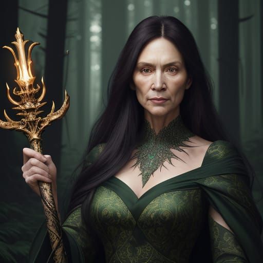 Eerie Forest Witch Portrait, Professional Photography