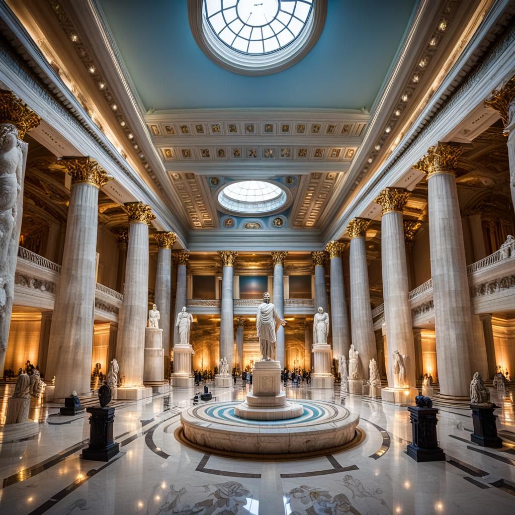 Mount Olympus: Gods Gathered in Grand Hall