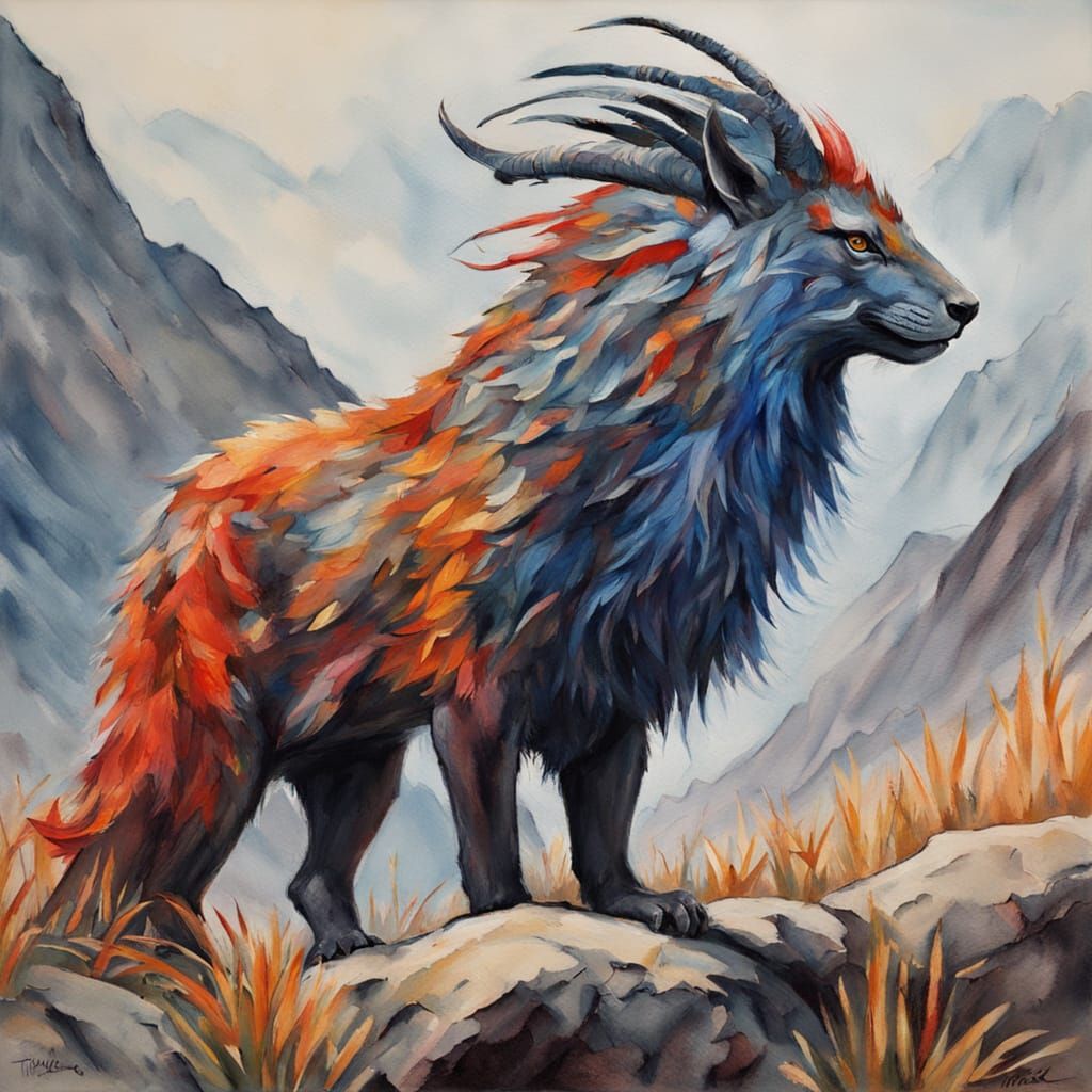 Otherworldly Beast Emerges from Rocky Valley