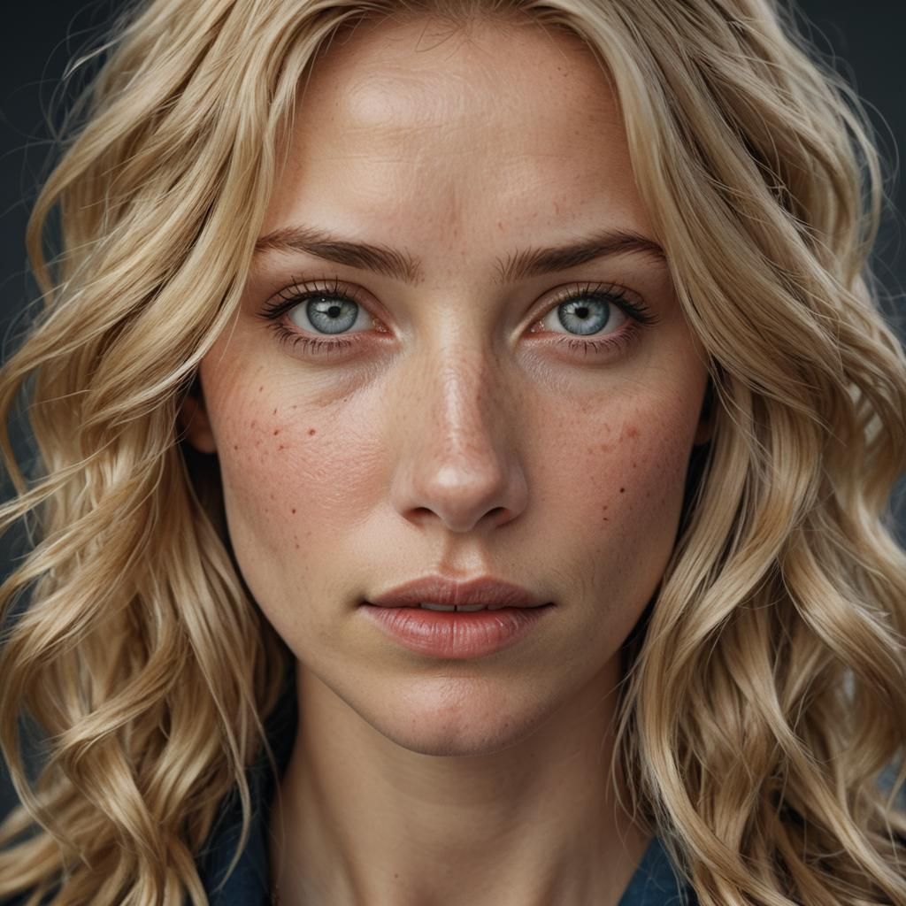 Cinematic Portrait of a Young Blonde Woman