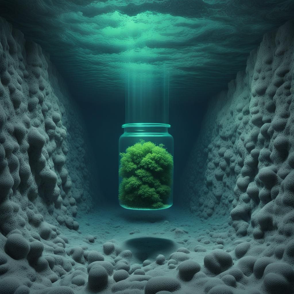 Underwater Beanbag Sinking Into Lush Pools