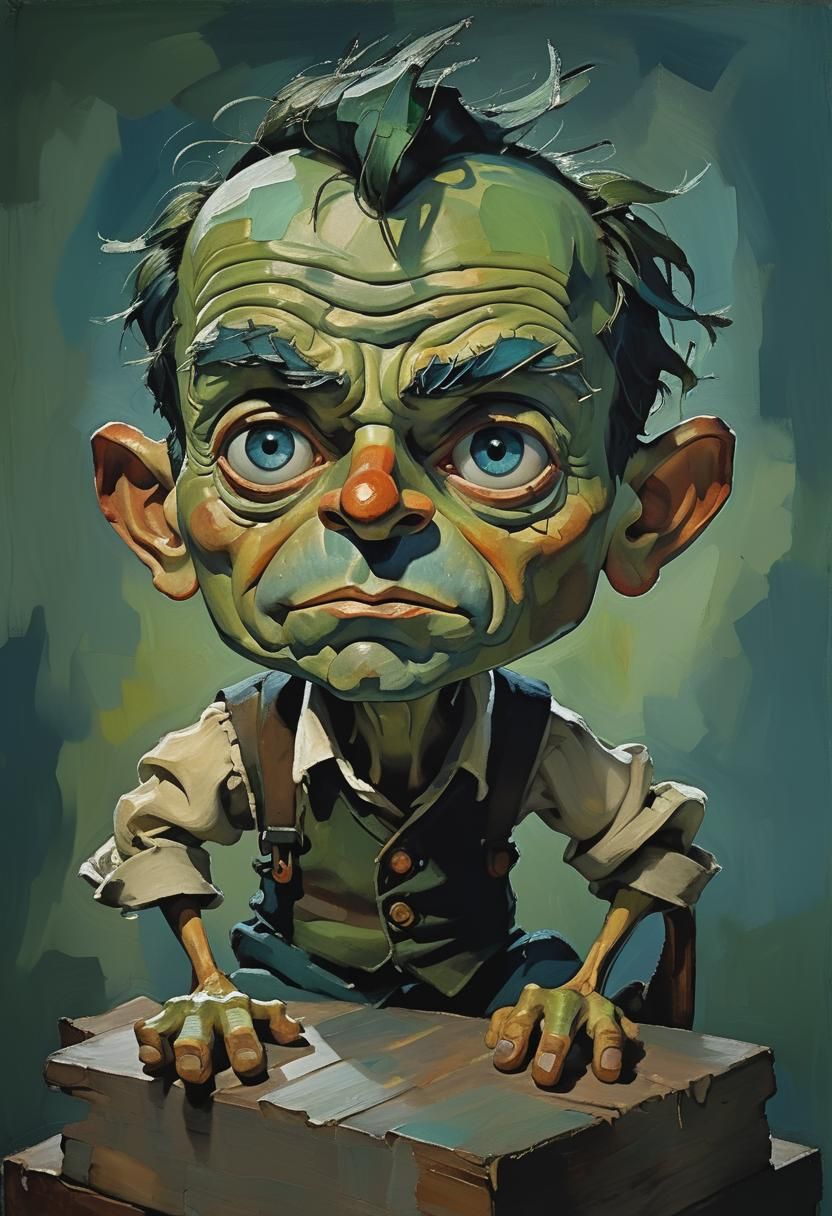 Pinocchio Portrait in Expressionist Style