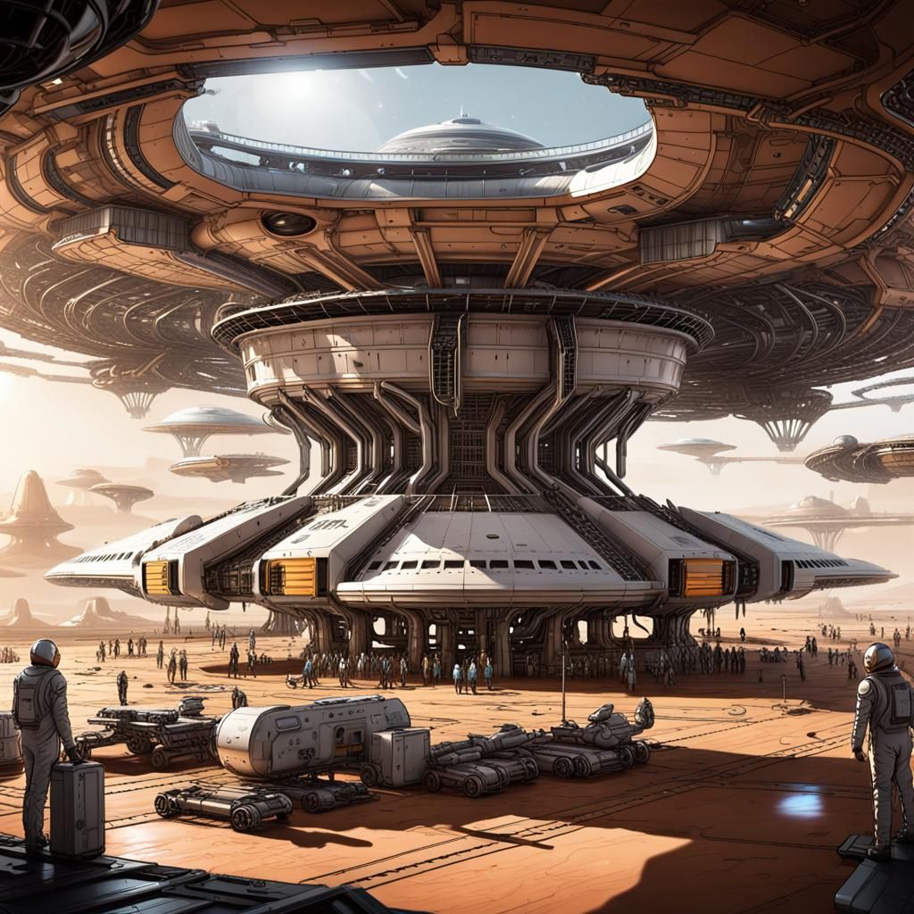 A Weyland Industries interplanetary spaceport on the planet ...