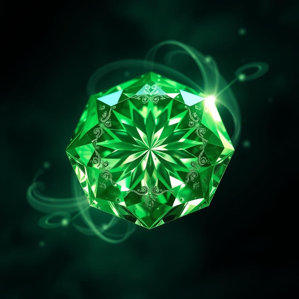 Emerald Green Diamond with Magical Glow