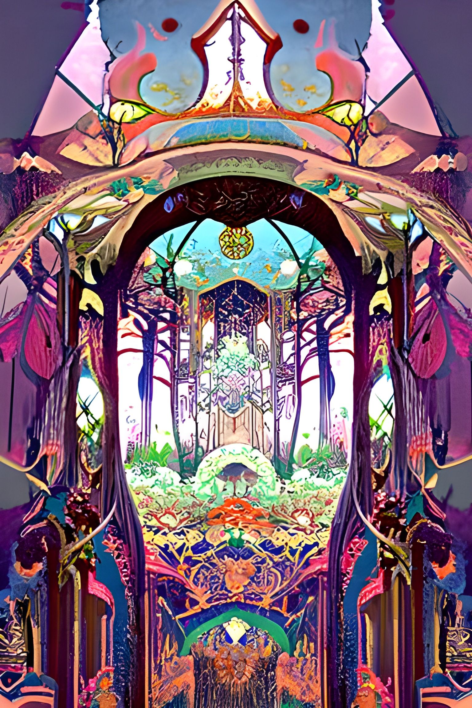Whimsical Woods of Destiny in Art Nouveau Style