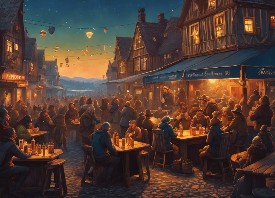 Lively Beer Festival in Medieval Town