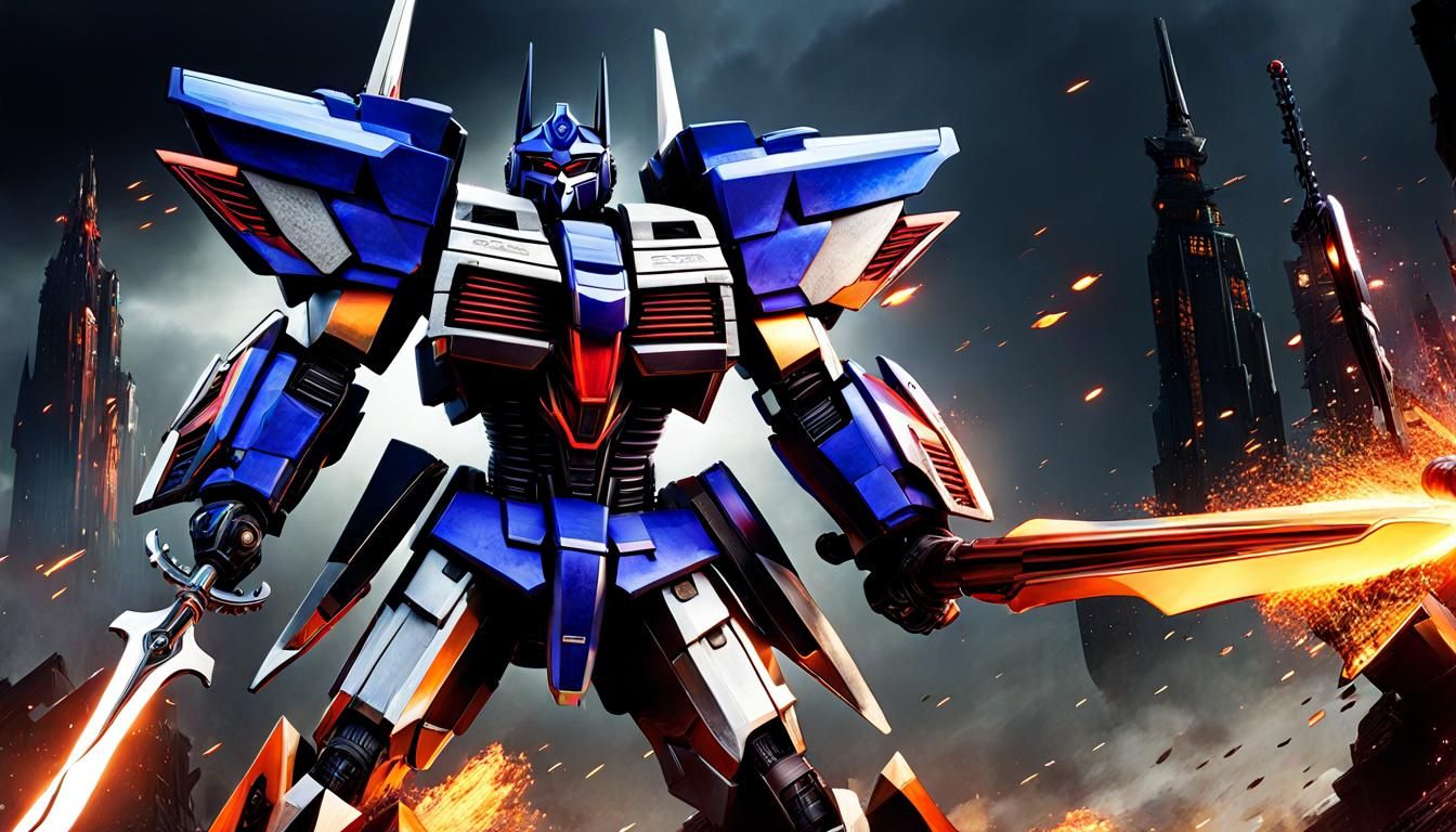 Robot Duel in Cyberpunk Megacity with Explosions