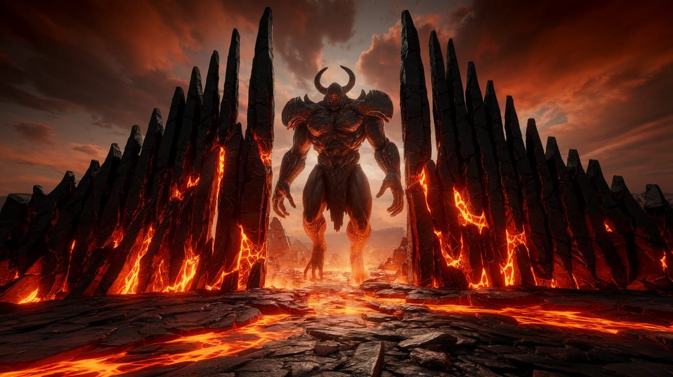 Trypturnianaph Breaches Hell's Gates in Dark Fantasy Art