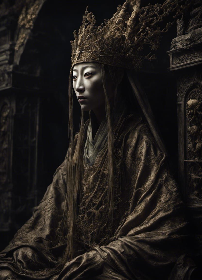 Distressed Ghost Inspired by Beksiński and Froud