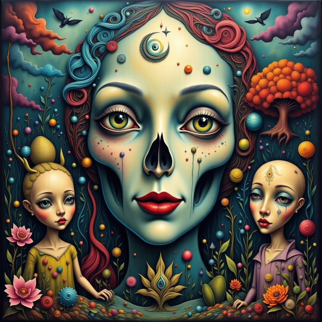 Surreal Portrait in Deco Surreal Style