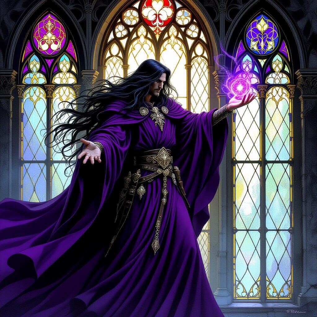 Sorcerer's Rise: Stained Glass Gothic Fantasy