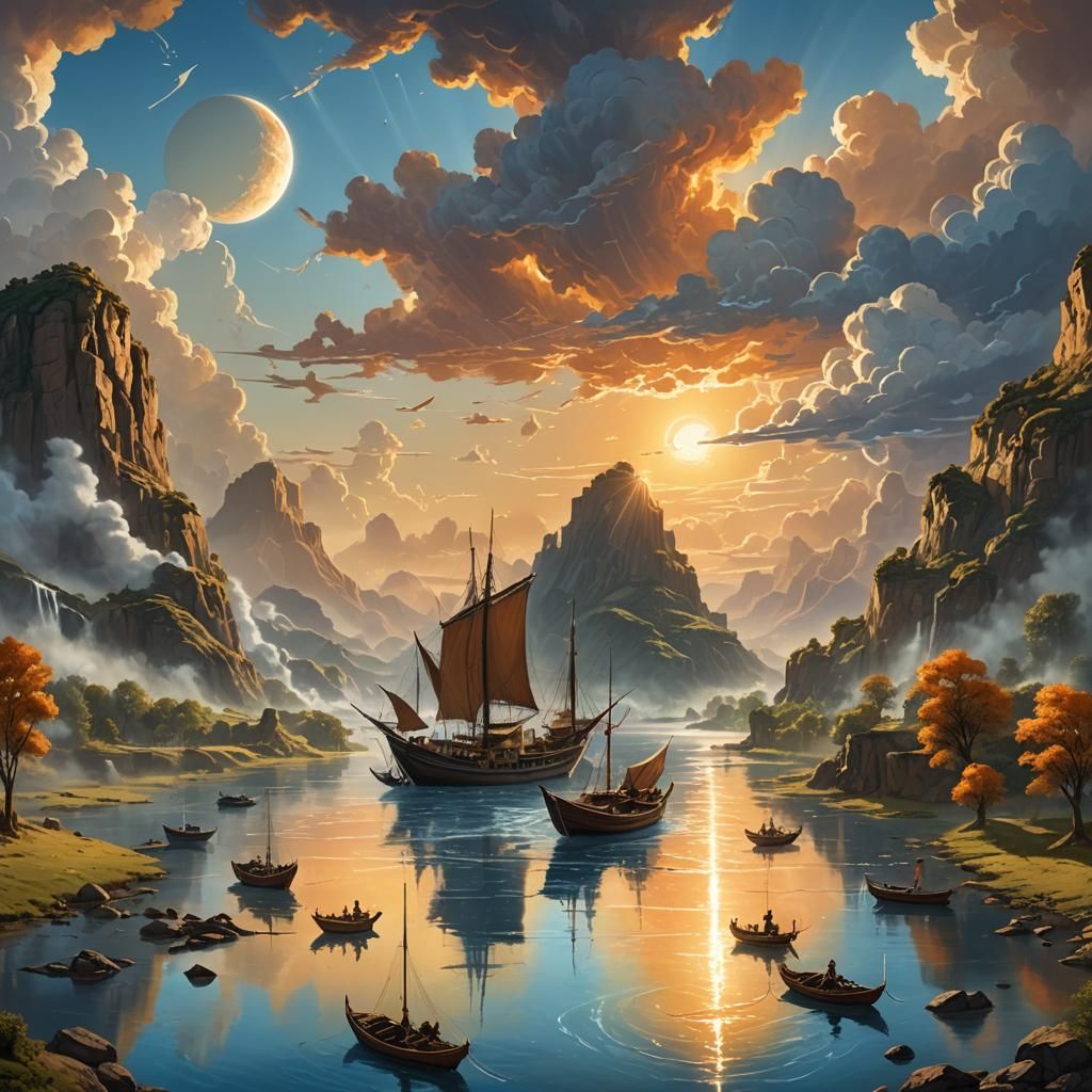 River in the Sky: Fantastical Landscape Art