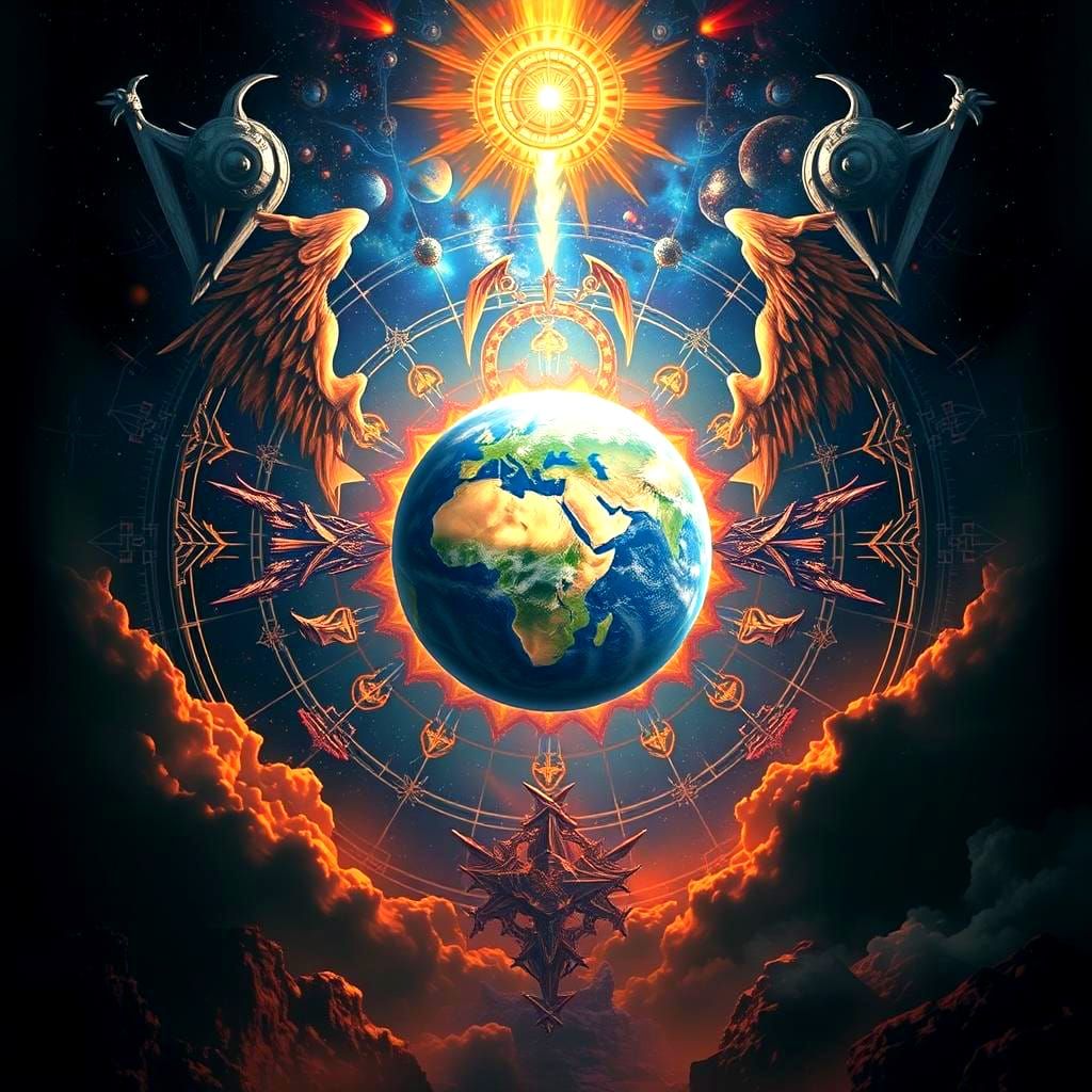 Neoclassical Metal Album Cover Art: Universe Concept