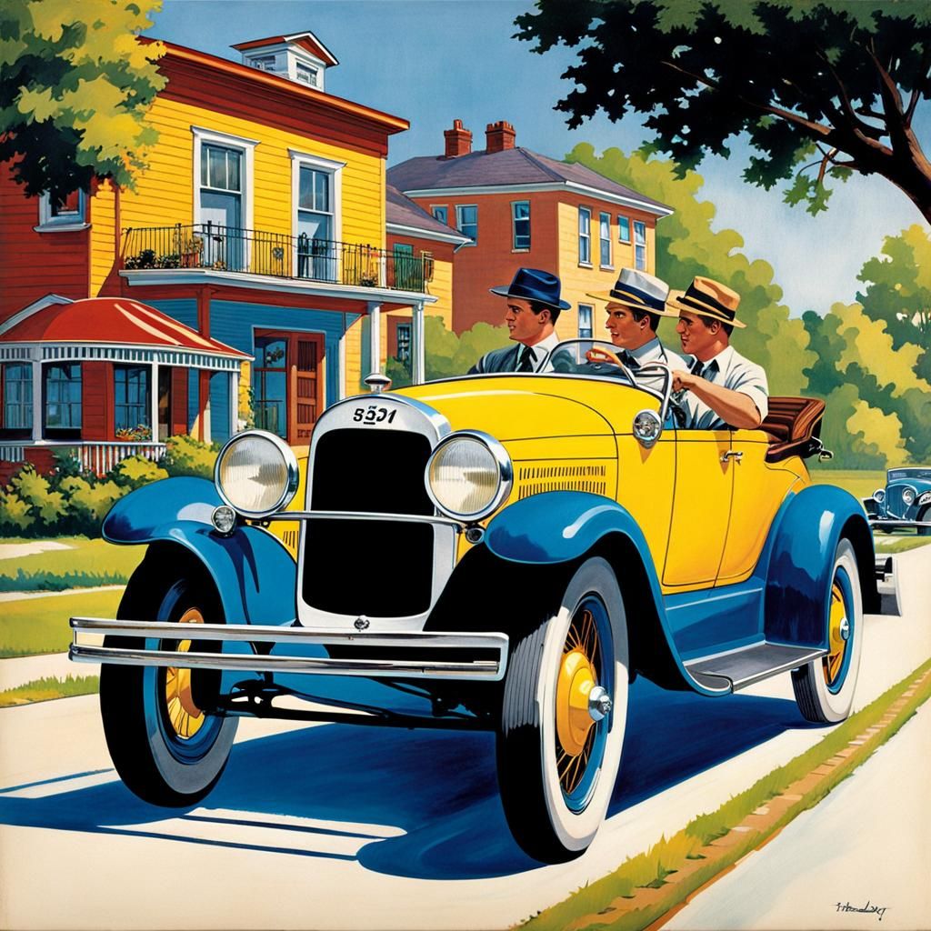 The Hardy Boys' Road Trip in a 1928 Roadster