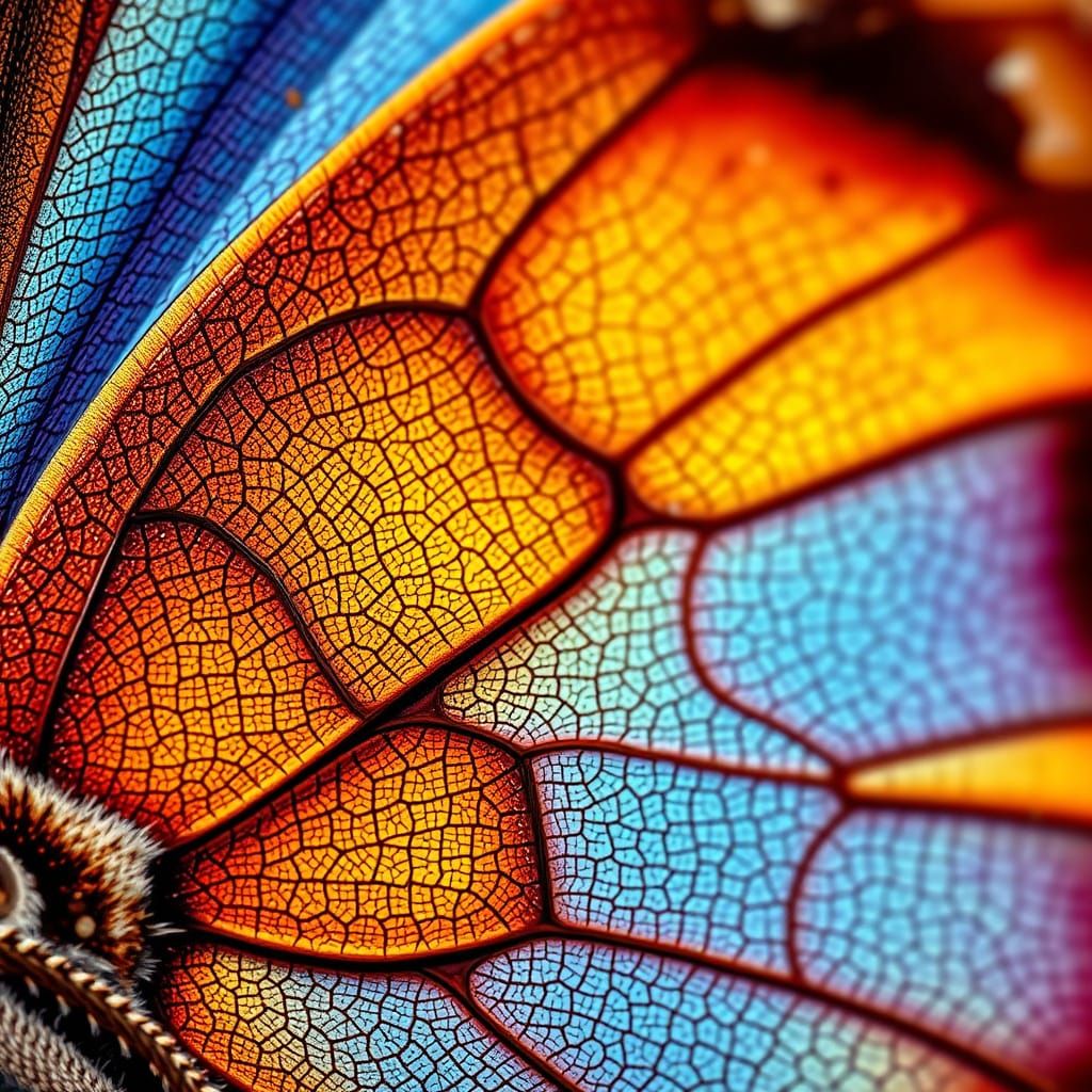 Macro Butterfly Wing in Hyper-Realistic Detail