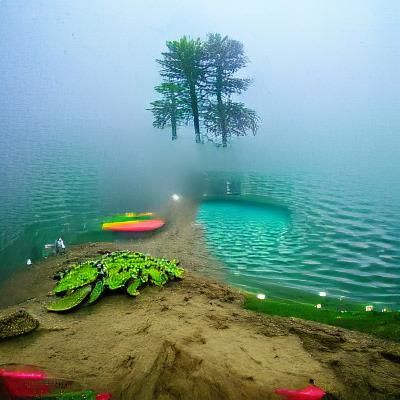 Foggy Lake Serenity
