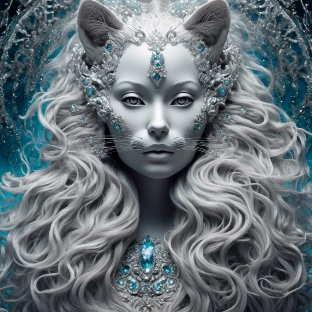 Curly Haired Cat Lady