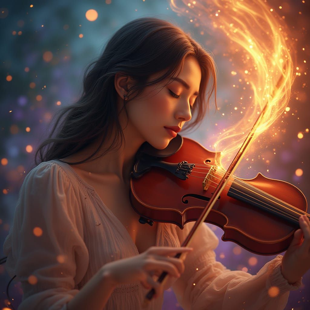 Musician Creates Vibrant Light Patterns with Hyper-Realistic...